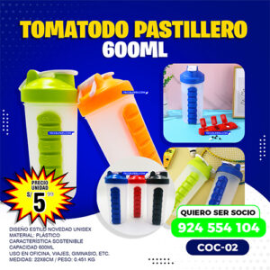 TOMATODO PASTILLERO 600ML
